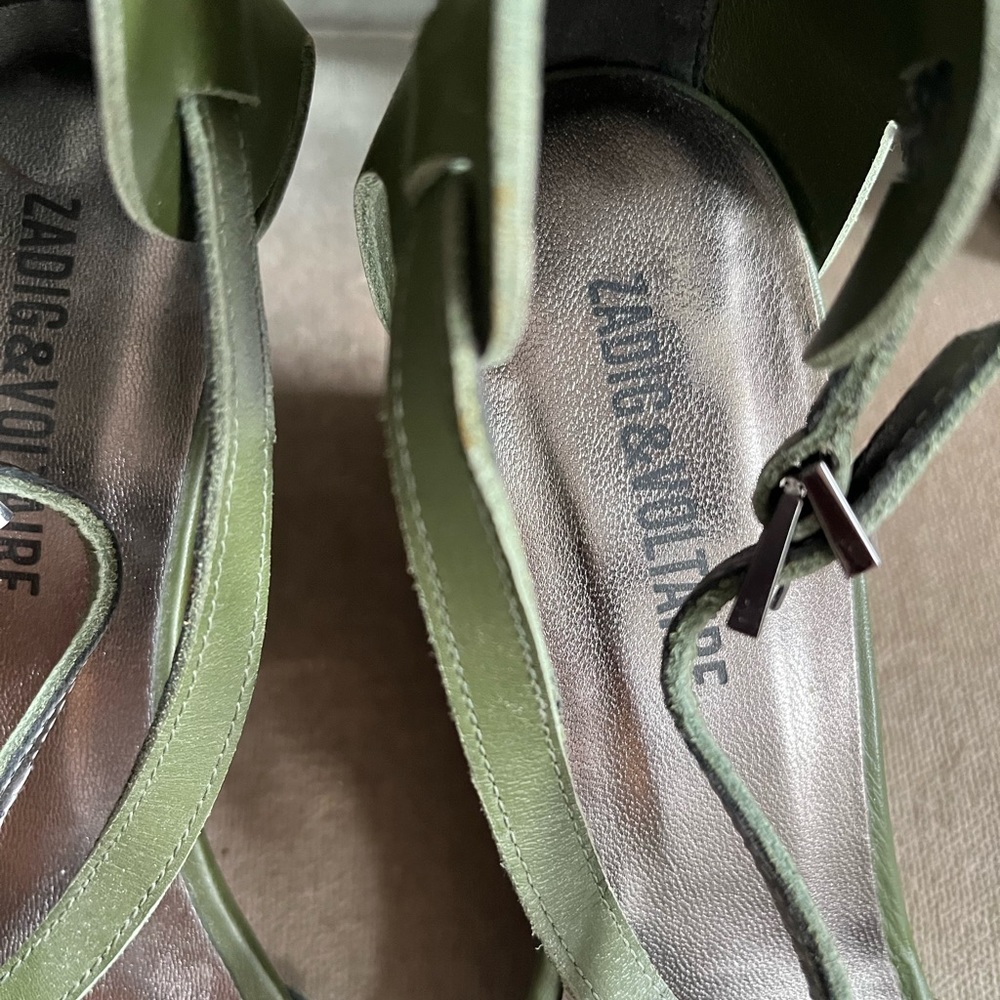 Zadig & Voltaire heeled wedge studded sandals for all seasons - edgy, cool, sexy - Picture 5 of 6